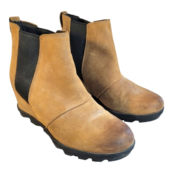 Sorel Womens Joan Of Arctic Wedge II Chelsea  Elk Ankle Boots Women's Size 8.5 - Picture 3 of 10
